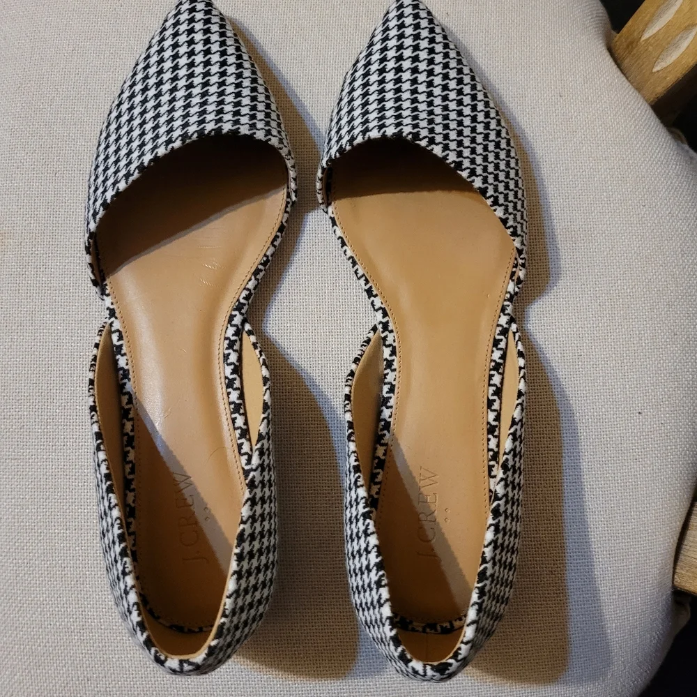 J. Crew Houndstooth Flats are in a size 11 - Picture 1 of 6